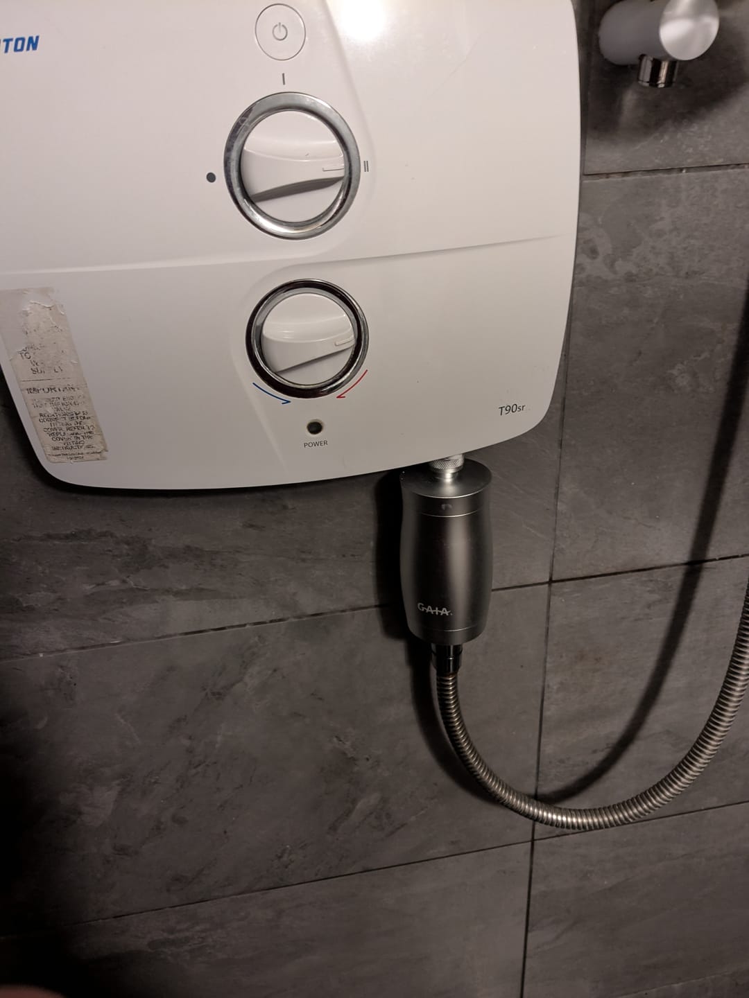 Customer photo review of The Gaia Shower Filter