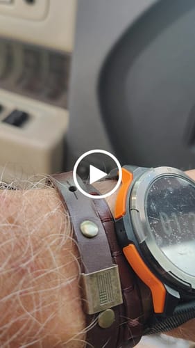 Customer video review of Spartan Phalanx Leather Bracelet: Helps Pair Veterans With A Service Dog Or Shelter Dog