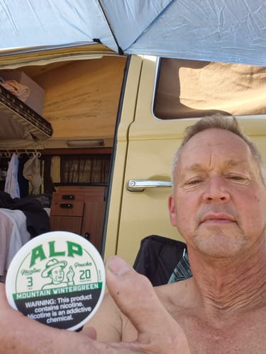 Customer photo review of Mountain Wintergreen Nicotine Pouches