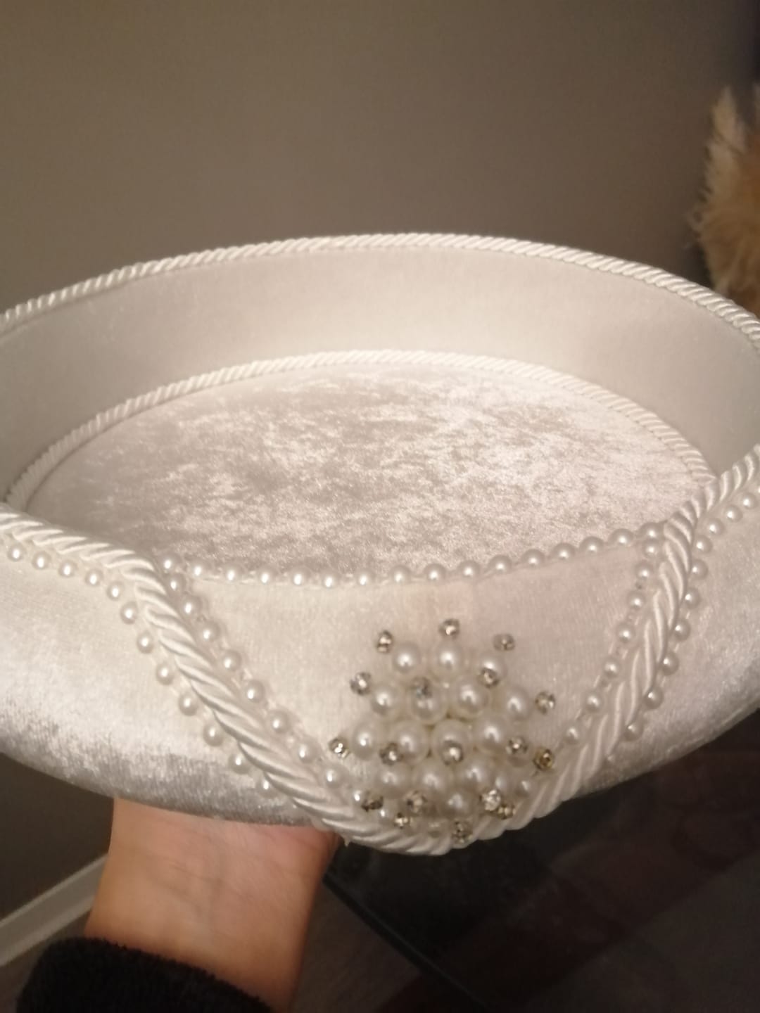 Customer photo review of Panier Velours blanc