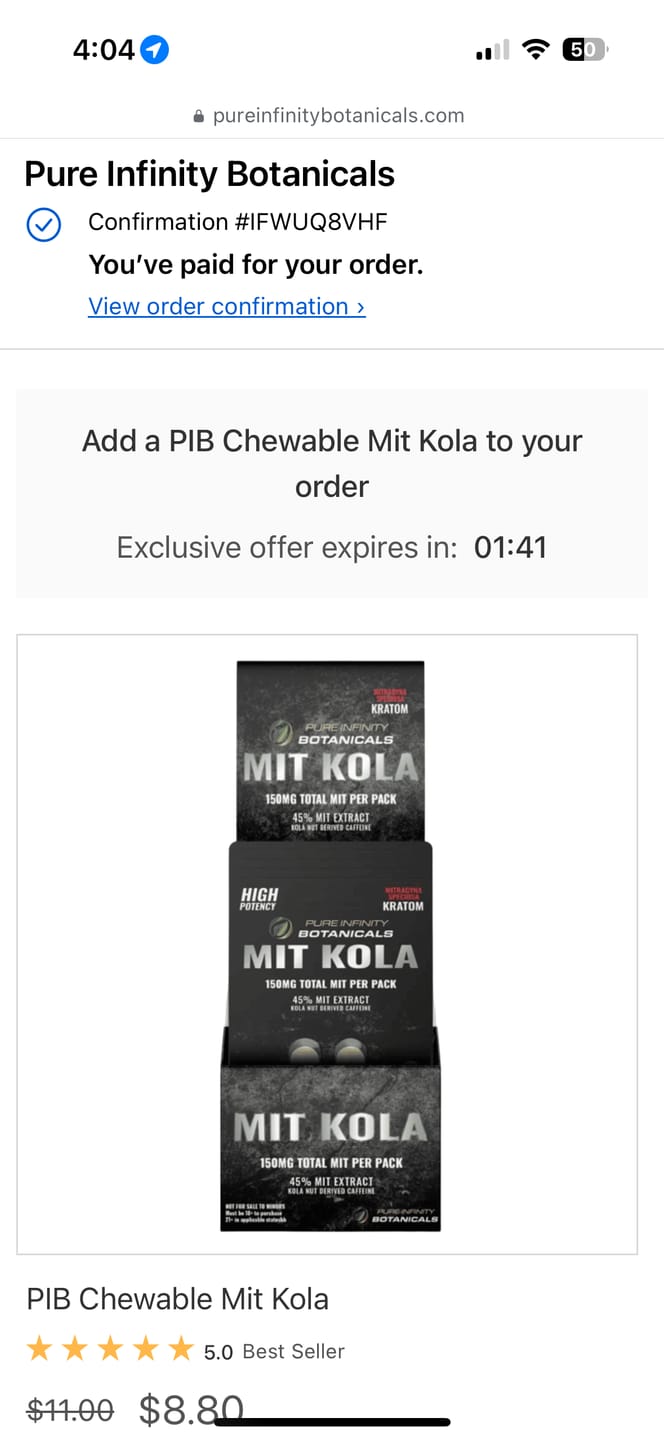 Customer photo review of PIB Chewable Mit Kola