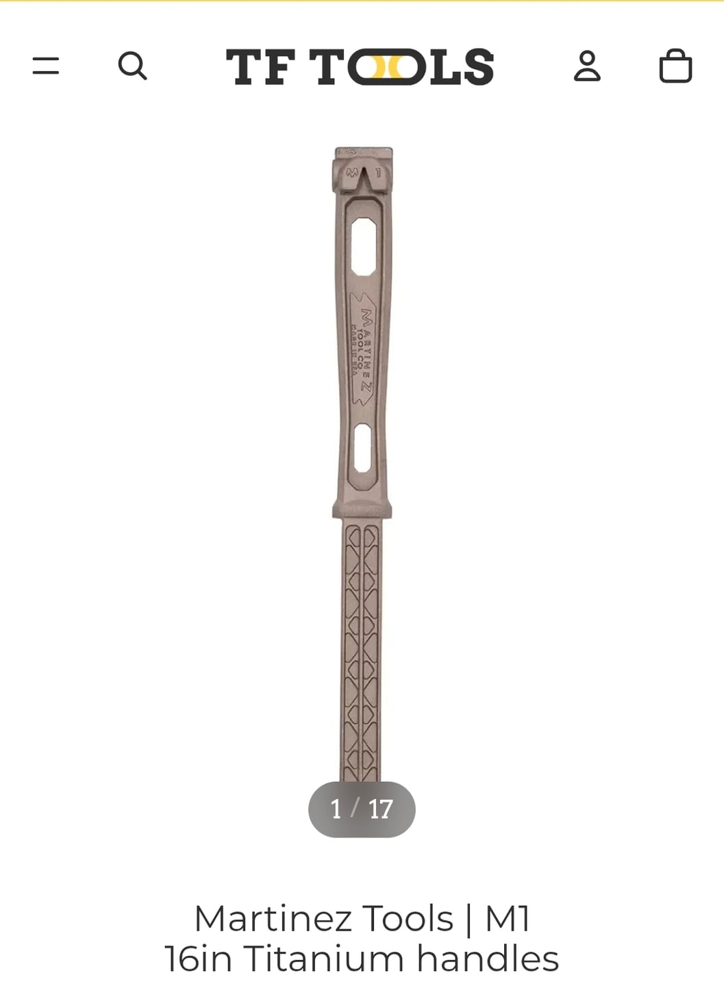 Customer photo review of Martinez Tools | M1 16in Titanium handles