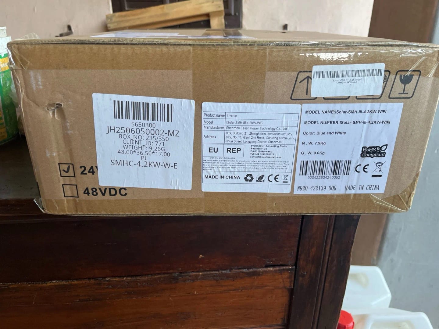 Customer photo review of EASUN Inverter Solare 6.2KW 48V Inverter Ibrido Fotovoltaico con Caricatore MPPT da 120A