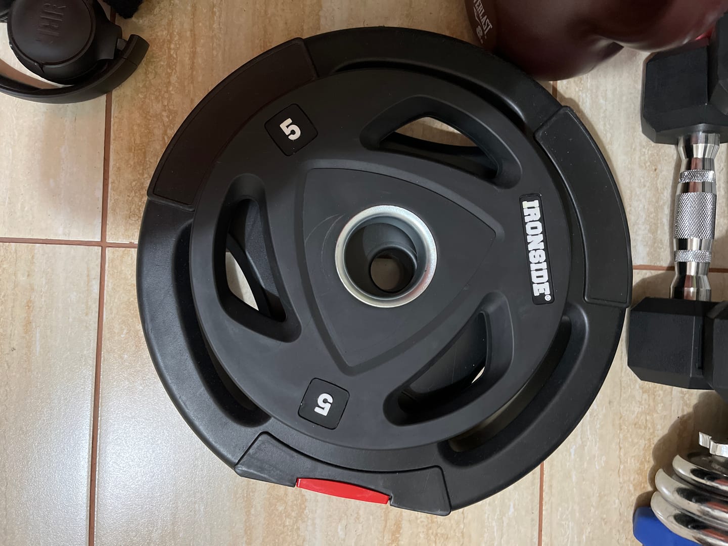 Customer photo review of Disco Olímpico de 3 Agarres IRONSIDE (2.5 a 25 kg)