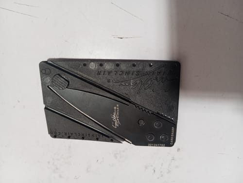 Customer photo review of Folding Card Tool - Best for Wallet