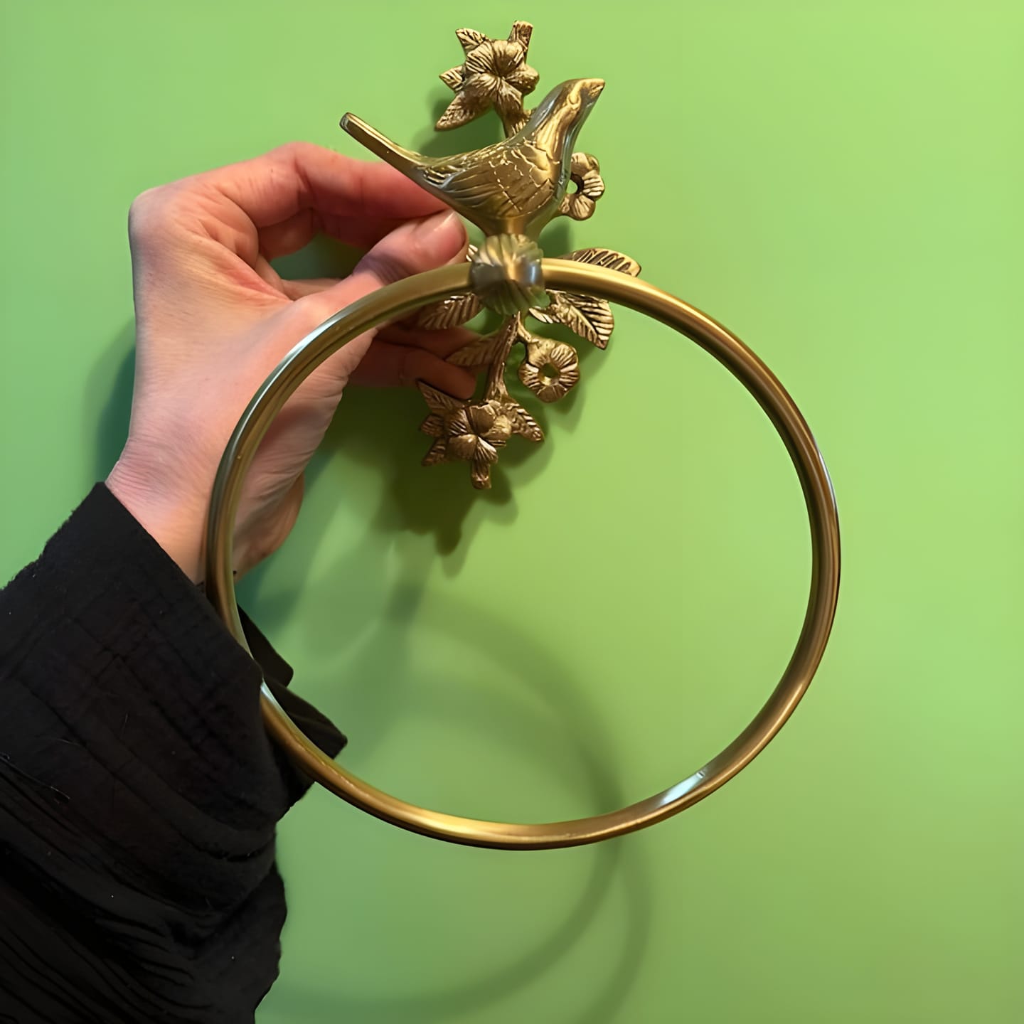 Customer photo review of Brass Bird Bathroom Set - Antique Brass
