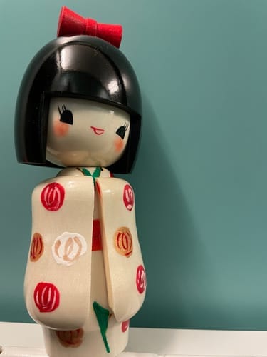 Customer photo review of Bambola Kokeshi giapponese