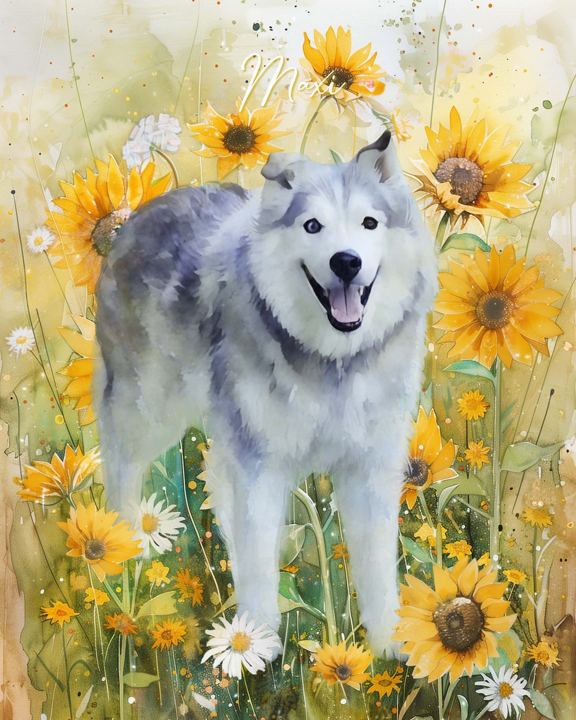 Customer photo review of Custom Watercolor Pet Portrait – BlossomTails