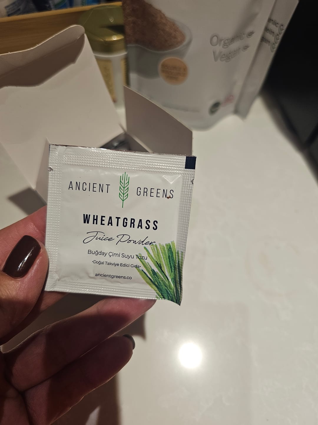 Customer photo review of Buğday Çimi Suyu Tozu