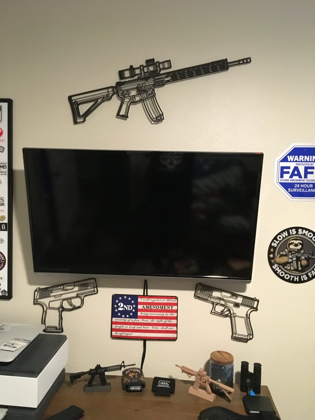 Customer photo review of AR15 Silhouette Metal Wall Art