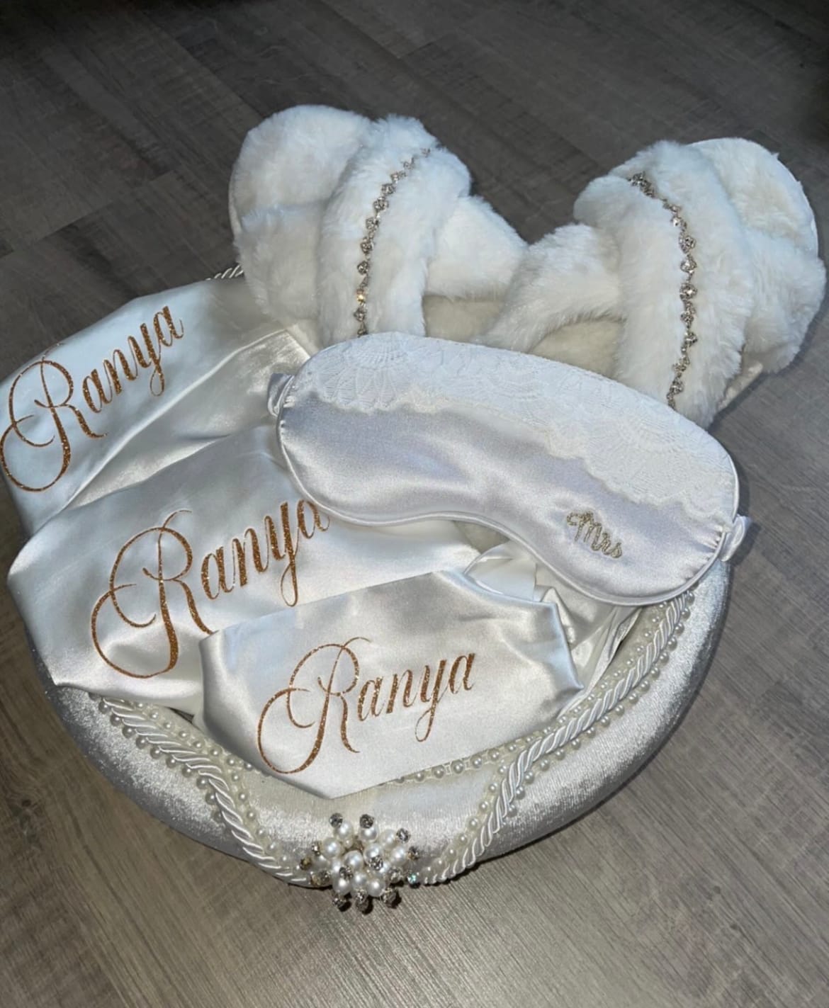 Customer photo review of Panier Velours blanc