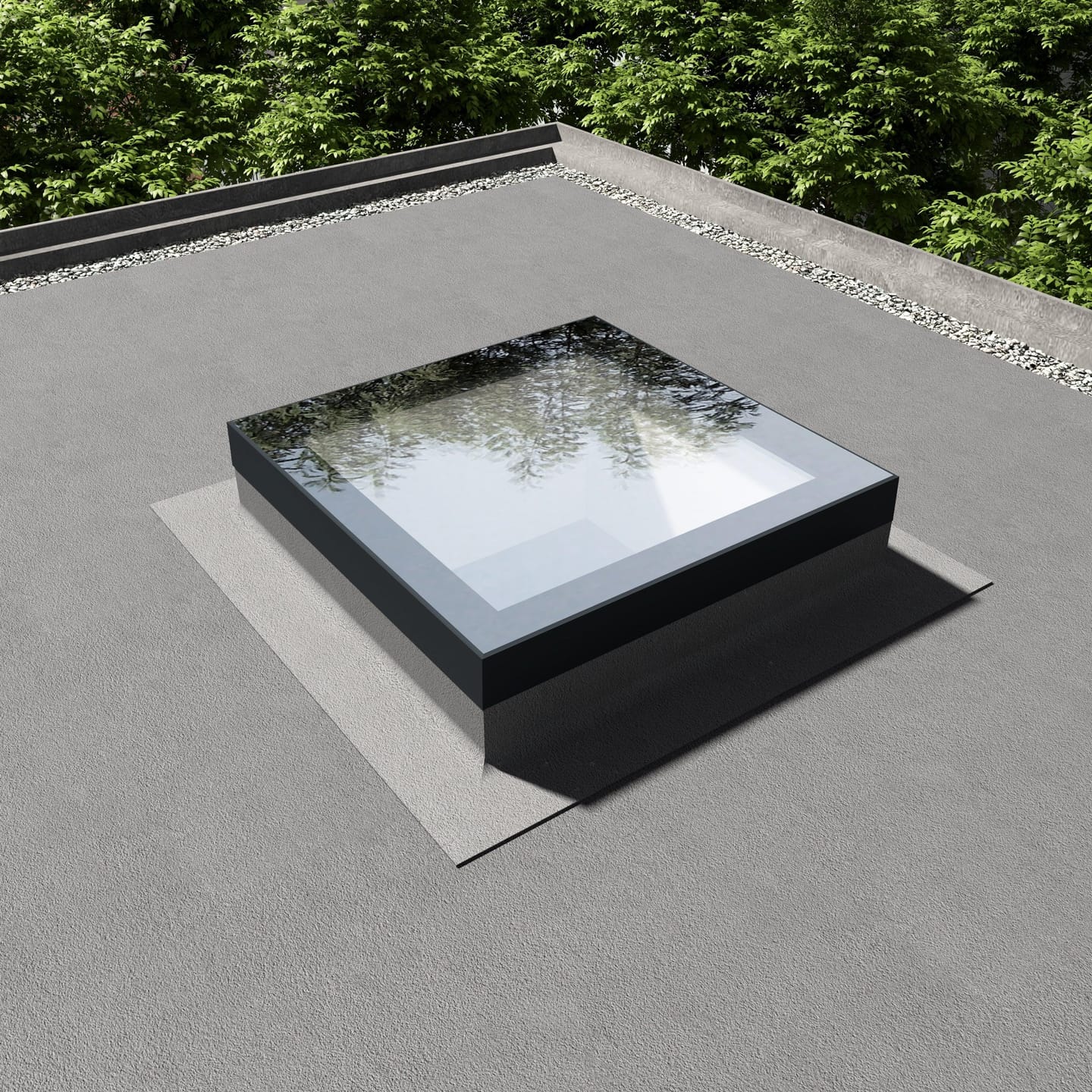 Customer photo review of Framed Fixed Flat Rooflight 500×500mm (internal size)