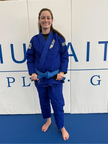 Customer photo review of Core Blue Brazilian Jiu Jitsu Womens BJJ Gi