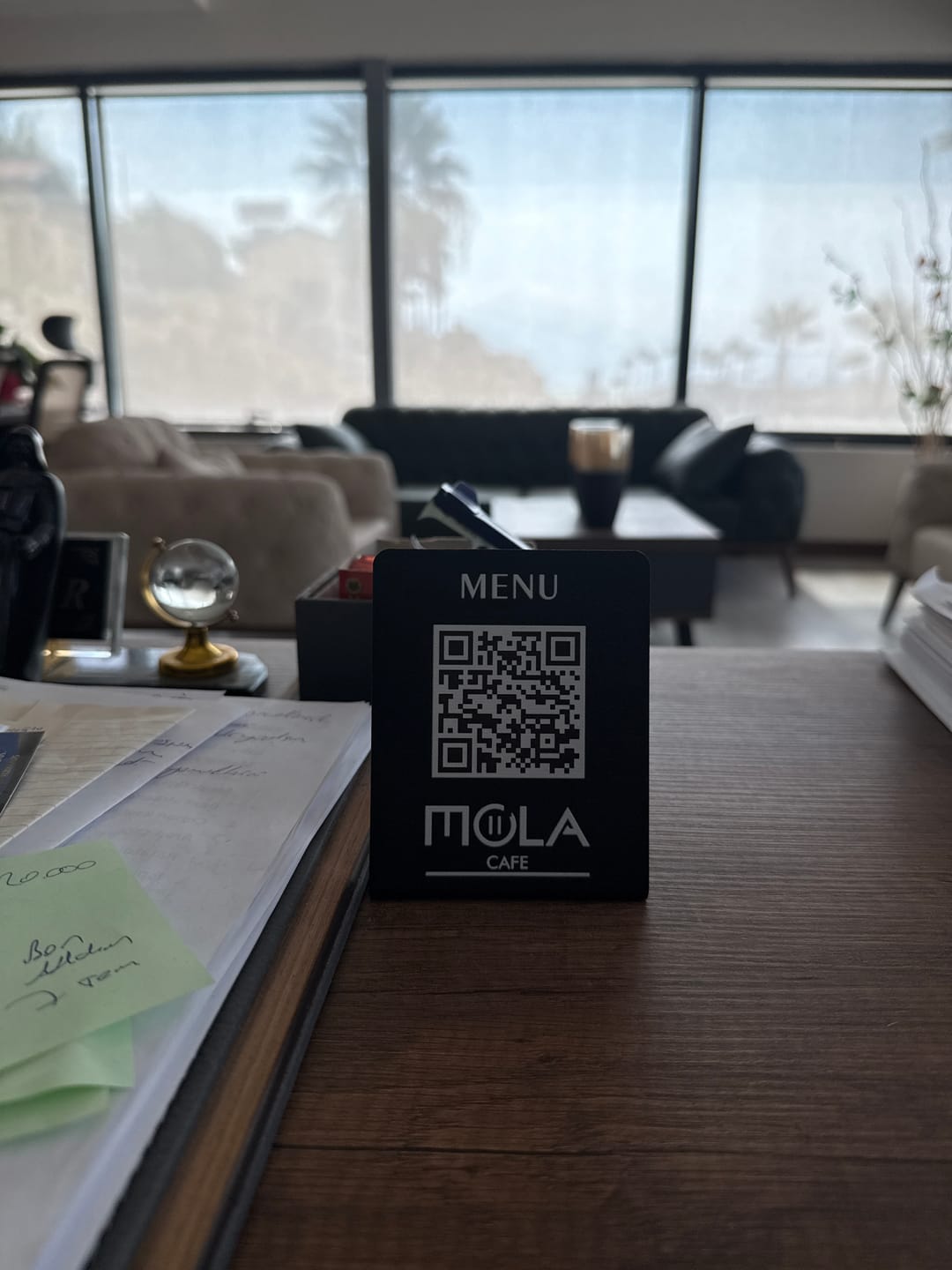 Customer photo review of Metal QR Menü Standı