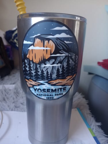 Customer photo review of Yosemite National Park Retro Sticker