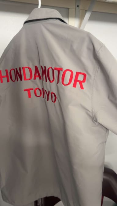 Customer photo review of Vintage Honda Motor F1 Windbreaker