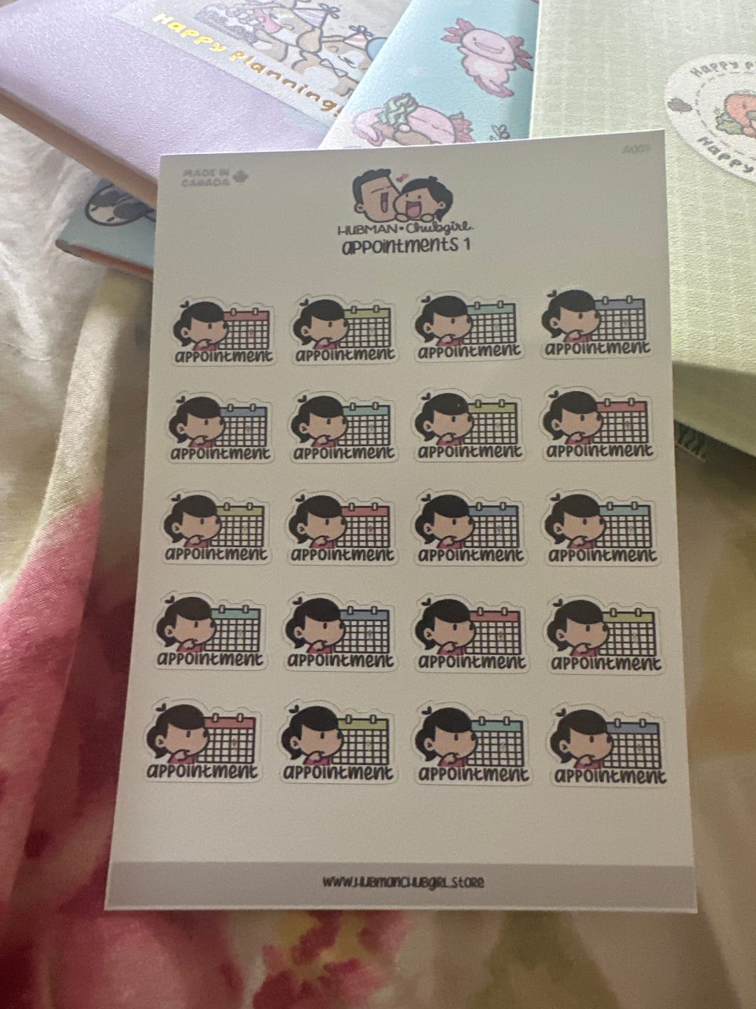 Customer photo review of Appointments 1 Planner Stickers