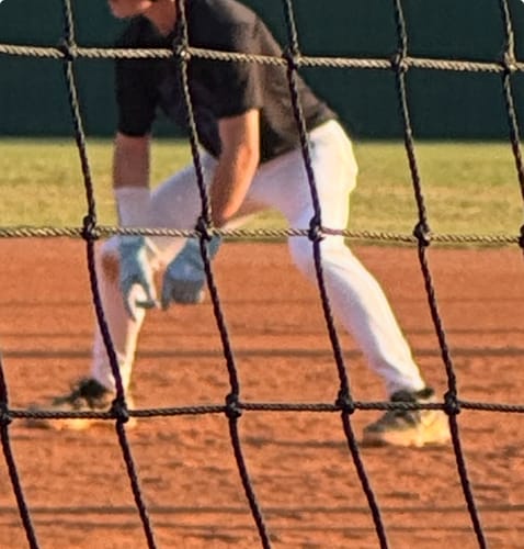 Customer photo review of Jax Batting Gloves | Baby Blue | Strap Cuff