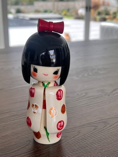 Customer photo review of Bambola Kokeshi giapponese