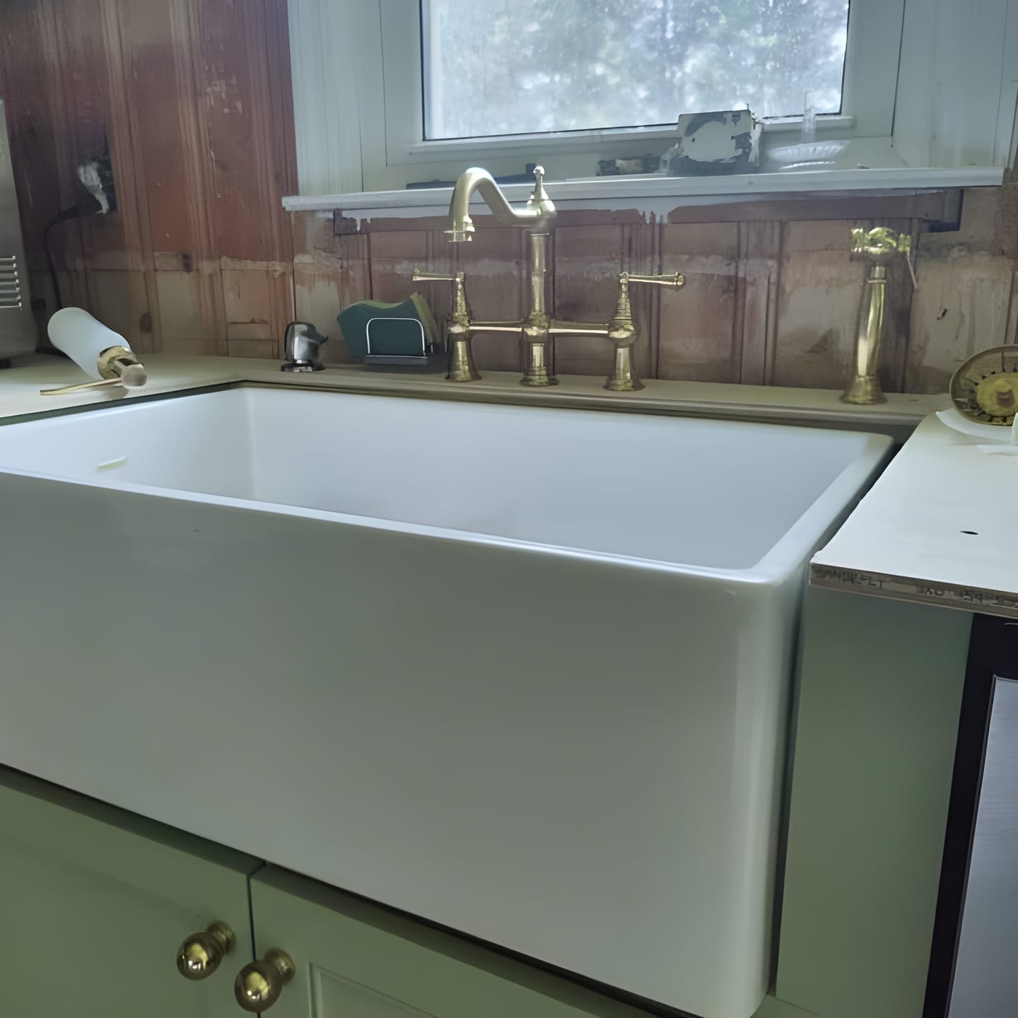 Customer photo review of Brass Ball Knob - Unlacquered Polished Brass