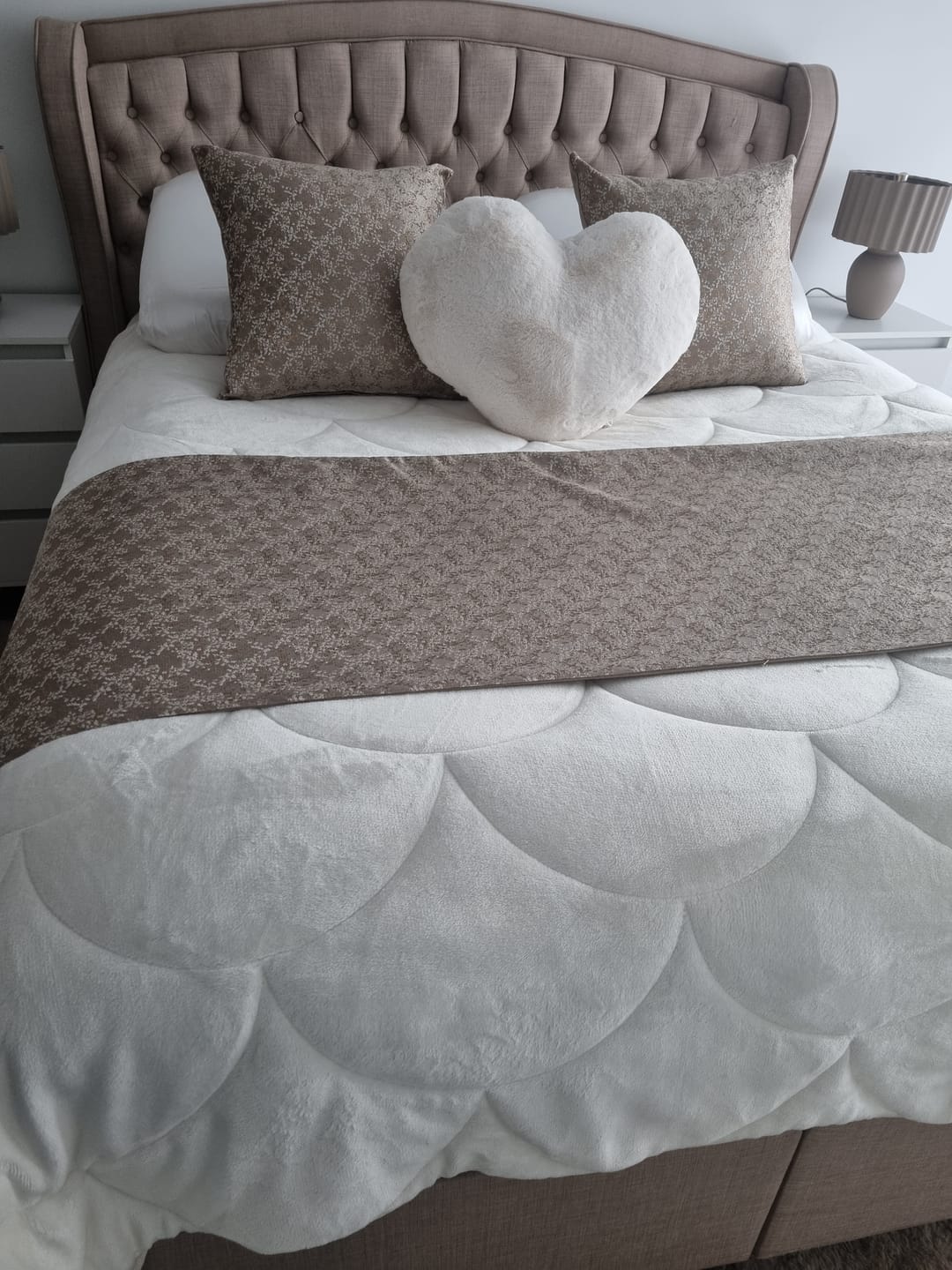 Customer photo review of Dekbed Zonder Overtrek Velvet™ Stone Grey