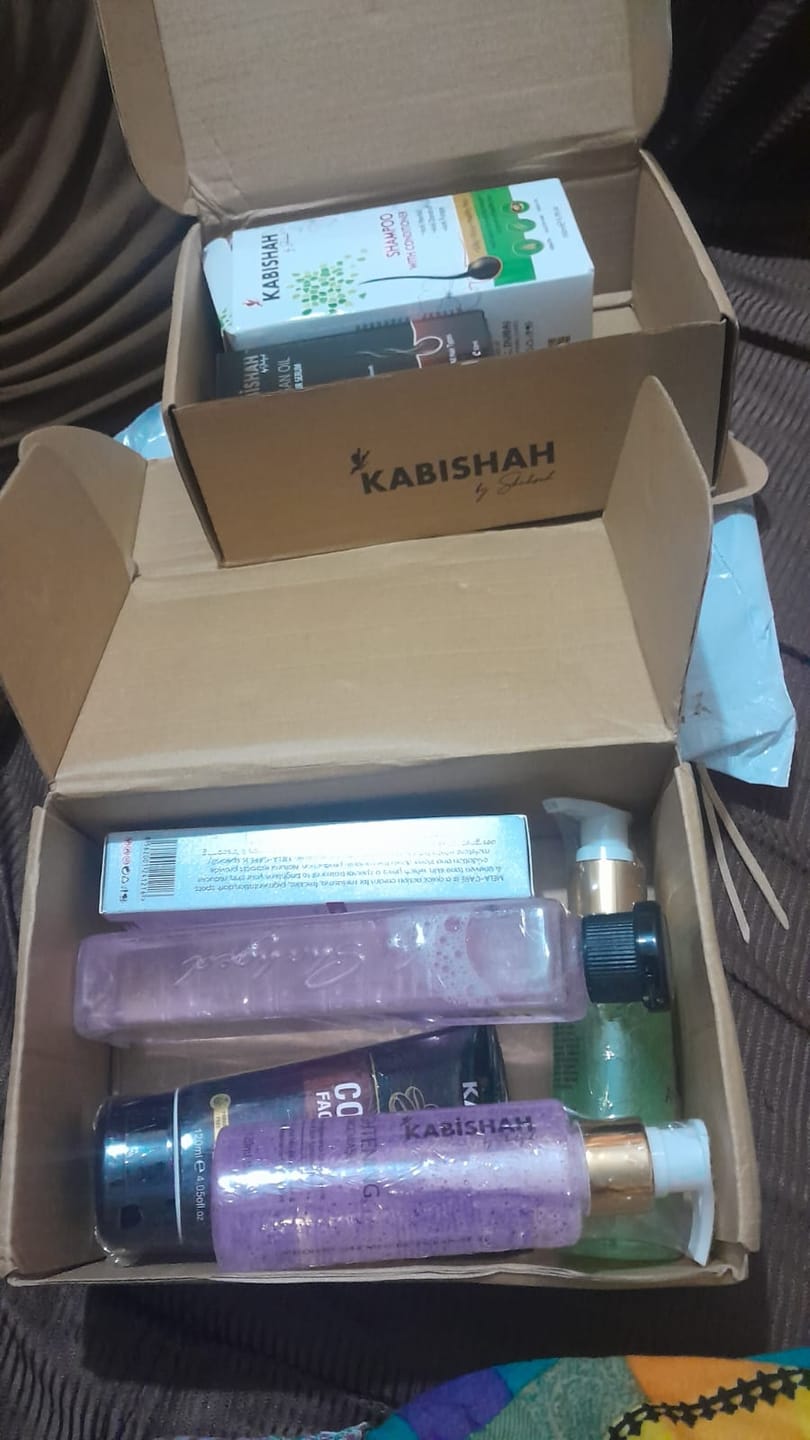 Customer photo review of Hair Care Bundle: Argan Oil Hair Serum + Shampoo
