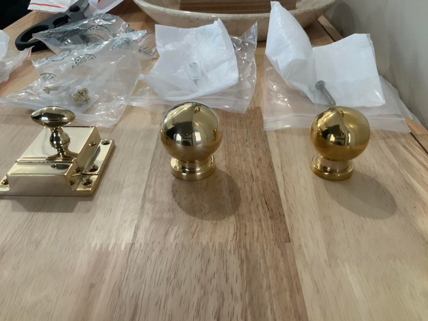Customer photo review of Cabinet Latch - Unlacquered Brass Polished