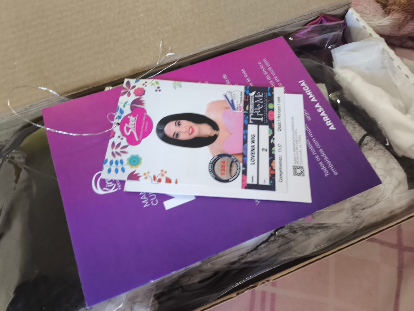 Customer photo review of Lace Front Tela HD Lovenna Castanho Escuro - Repartição Livre 13x4