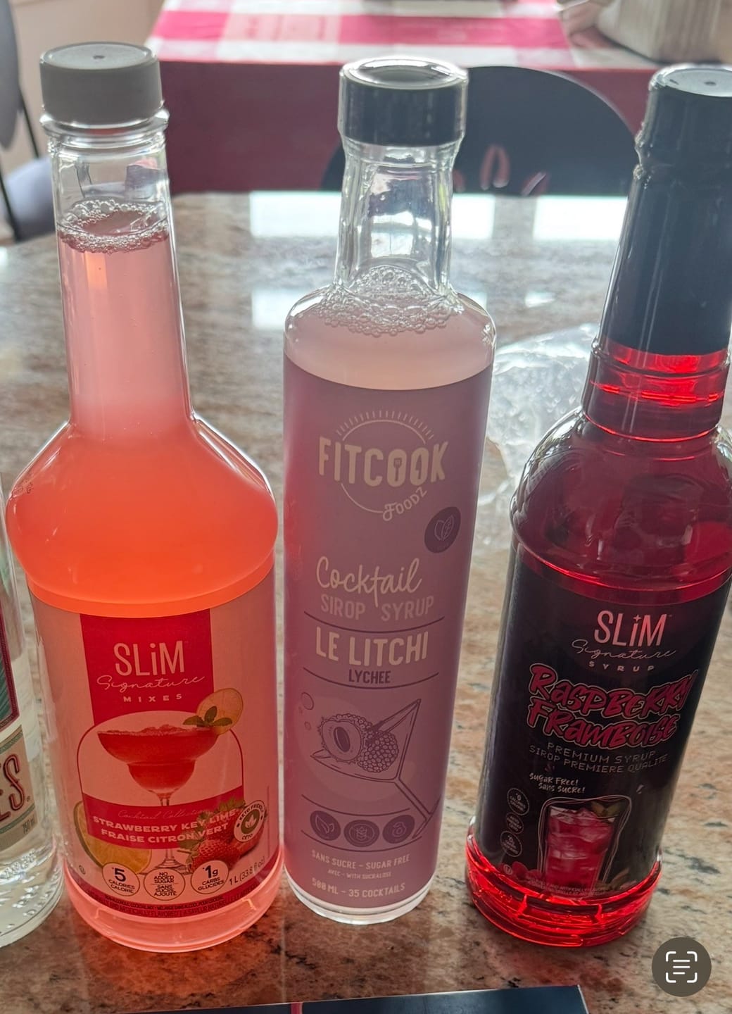 Customer photo review of Slim Syrups - Sugar Free Syrups 750ml
