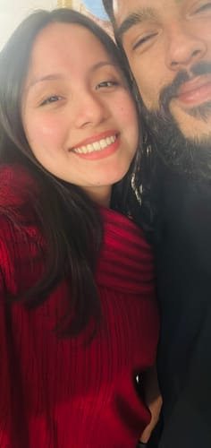 Customer photo review of SWEATER LINA ROJO