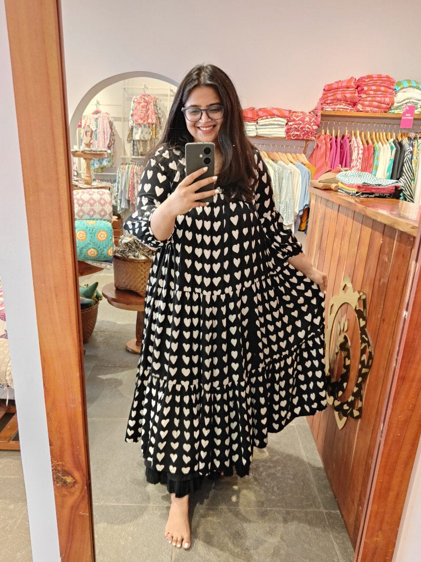 Customer photo review of Lover Black Modal Maxi Dress