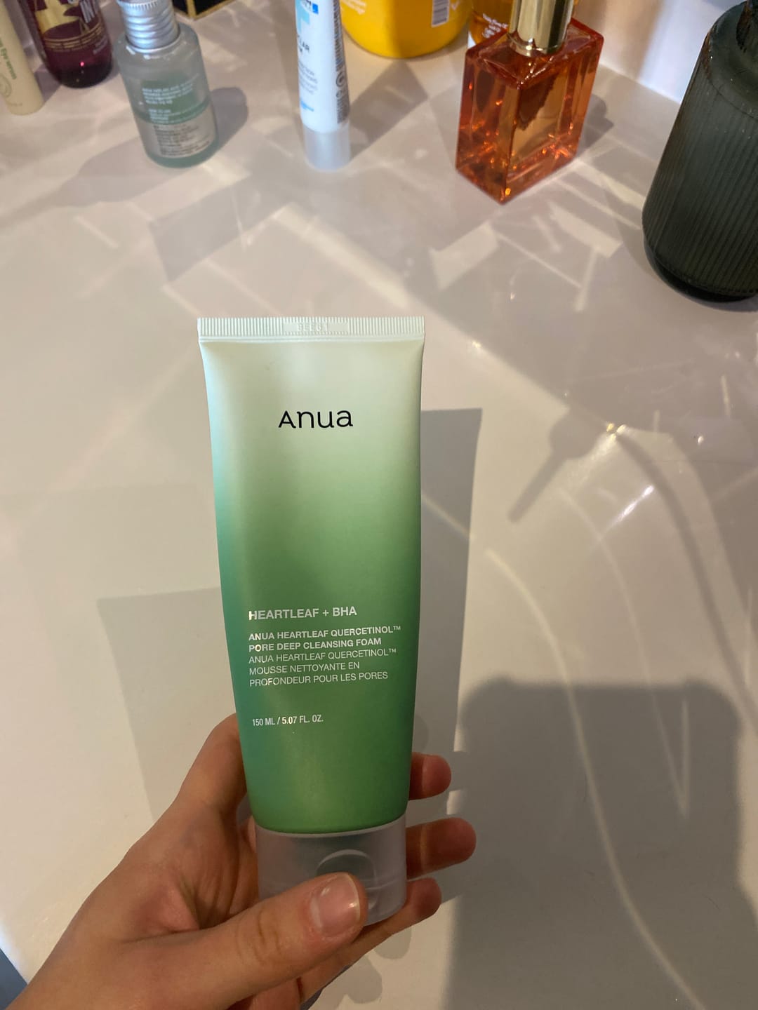 Customer photo review of Putiņas dziļai sejas mazgāšanai un attīrīšanai Anua Heartleaf Quercetinol Deep Pore Cleansing Foam