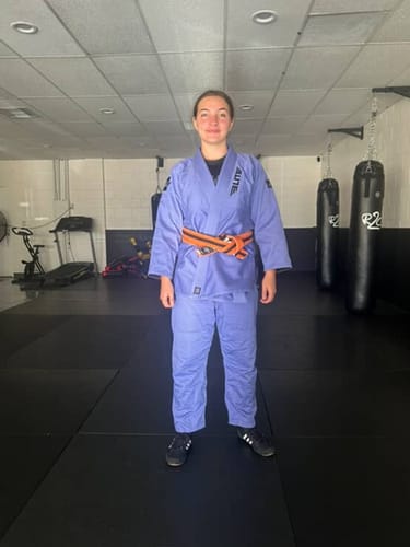 Customer photo review of Core Purple Brazilian Jiu Jitsu Womens BJJ Gi