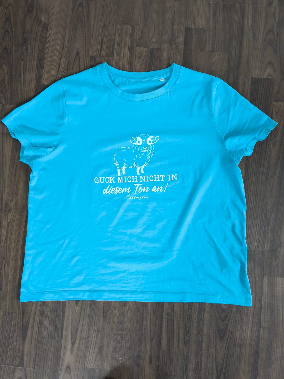 Customer photo review of Heute möchte ich etwas mit Menschen machen  · Damen Premium Bio T-Shirt 2.0