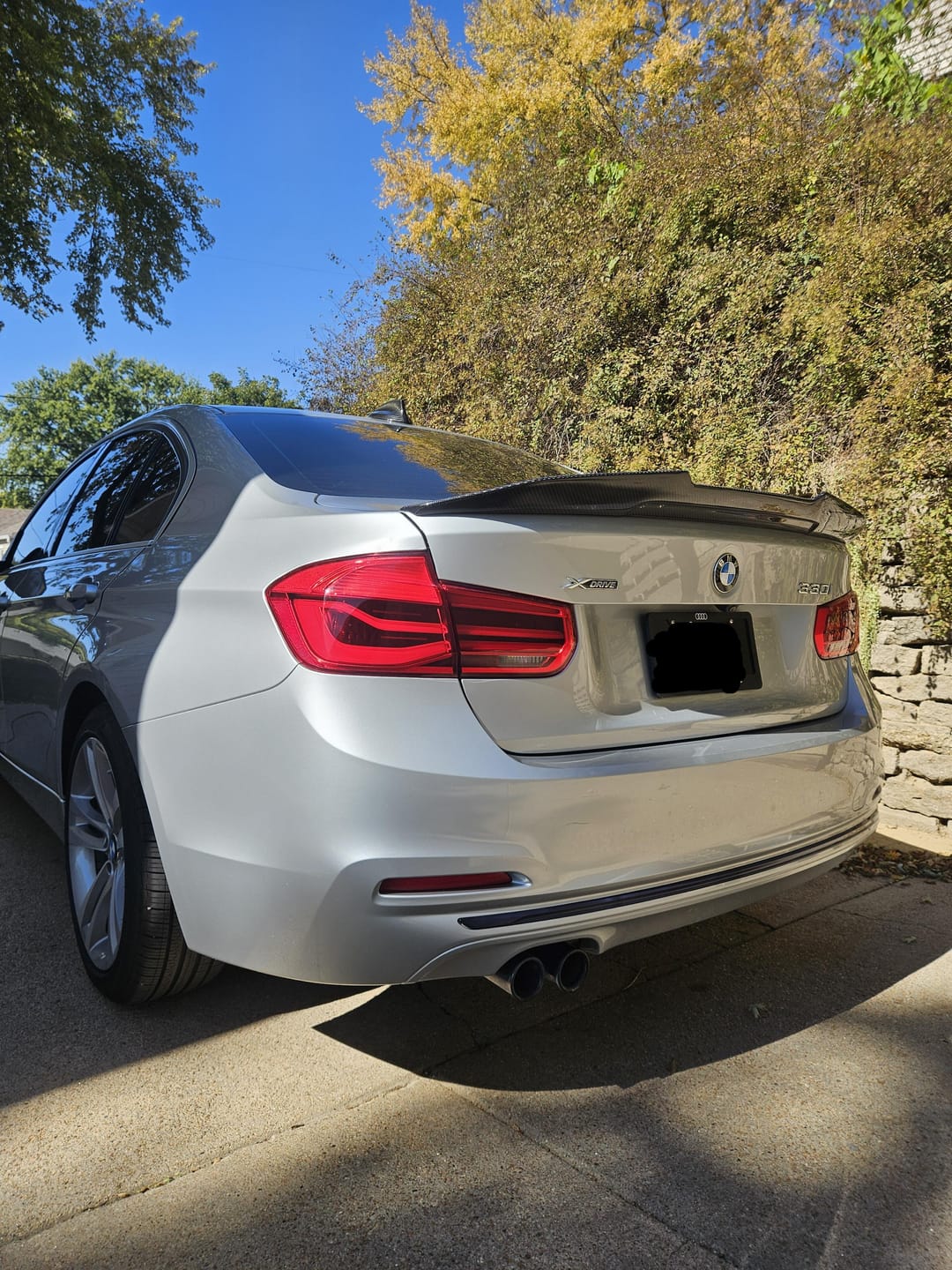 Customer photo review of PSM High Kick Carbon Fiber Trunk Spoiler - BMW F30 / F80 / F82