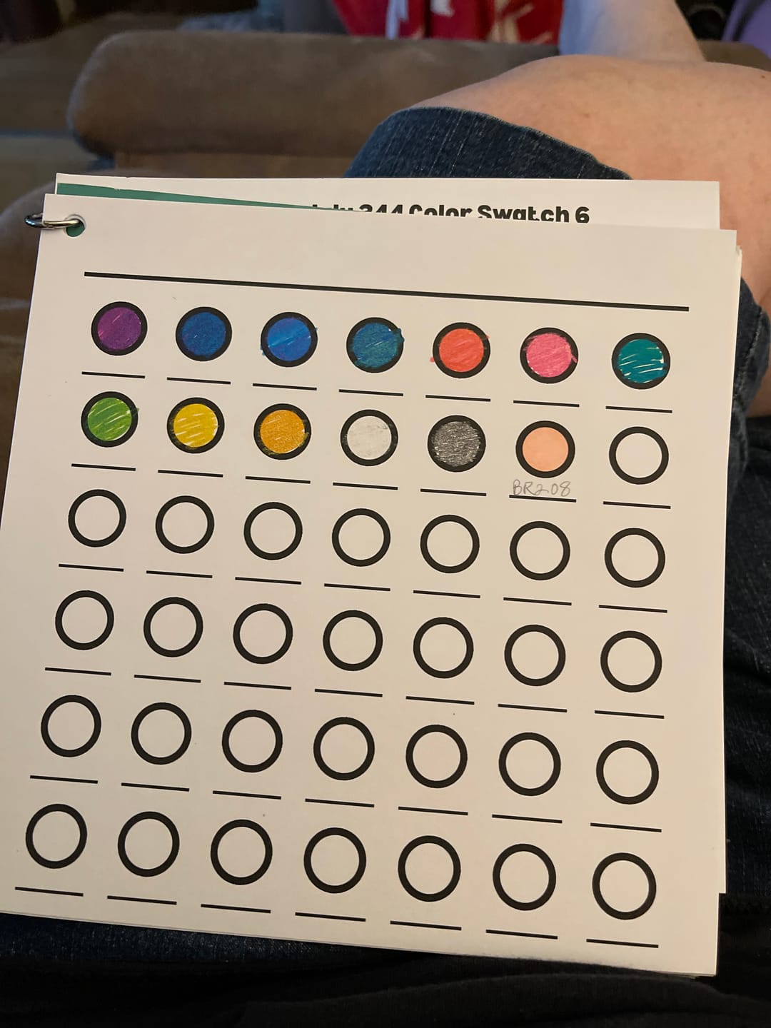 Customer photo review of Color Keeper – Blank Swatch Expansion Sheet for Wook Books Ohuhu Swatch Kit