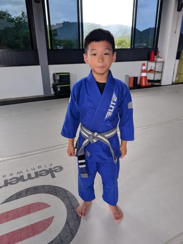 Customer photo review of Core Blue Brazilian Jiu Jitsu Kids BJJ Gi