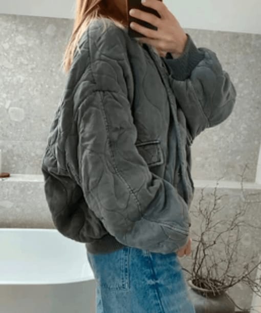 Customer photo review of Sophie Padded Bomber Jacket