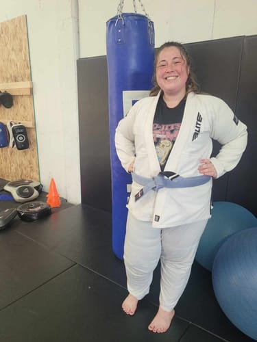 Customer photo review of Core White Brazilian Jiu Jitsu Womens BJJ Gi