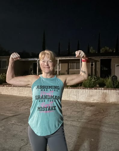 Customer photo review of Shh... I'm Doing Math Rocker Tank