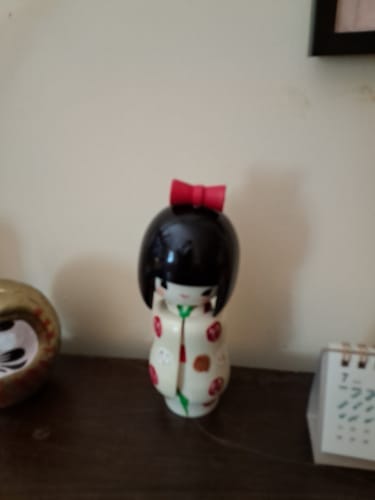 Customer photo review of Bambola Kokeshi giapponese