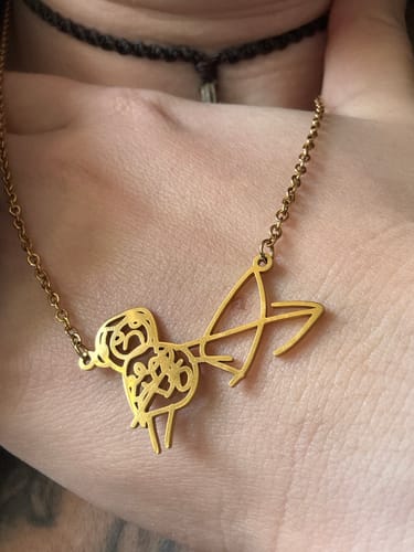 Customer photo review of Persönliche Kinderzeichnung als Halskette oder Anhänger