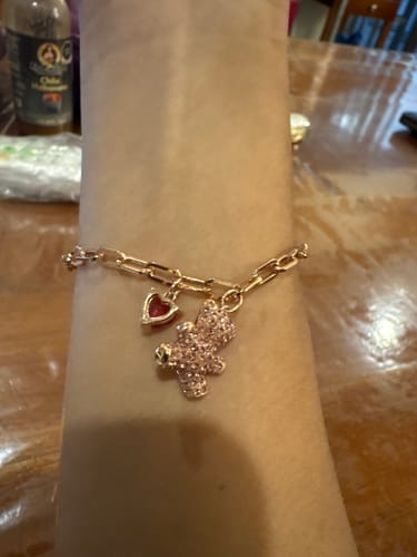 Customer photo review of PULSERA BRAZALETE TEDDY BEAR OSO SWAROVSKI + KIT DE REGALO