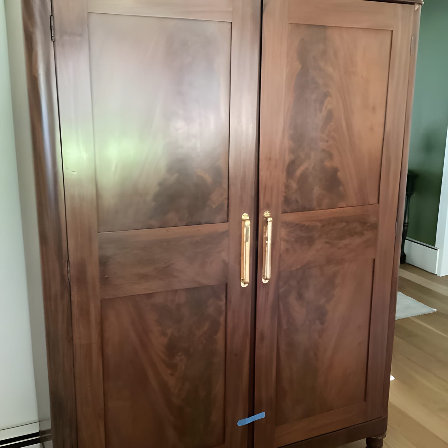 Customer photo review of Round Drawer Pulls with Backplate - Unlacquered Polished Brass