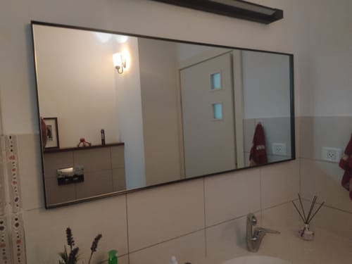 Customer photo review of מראה לפי מידה פינות ישרות