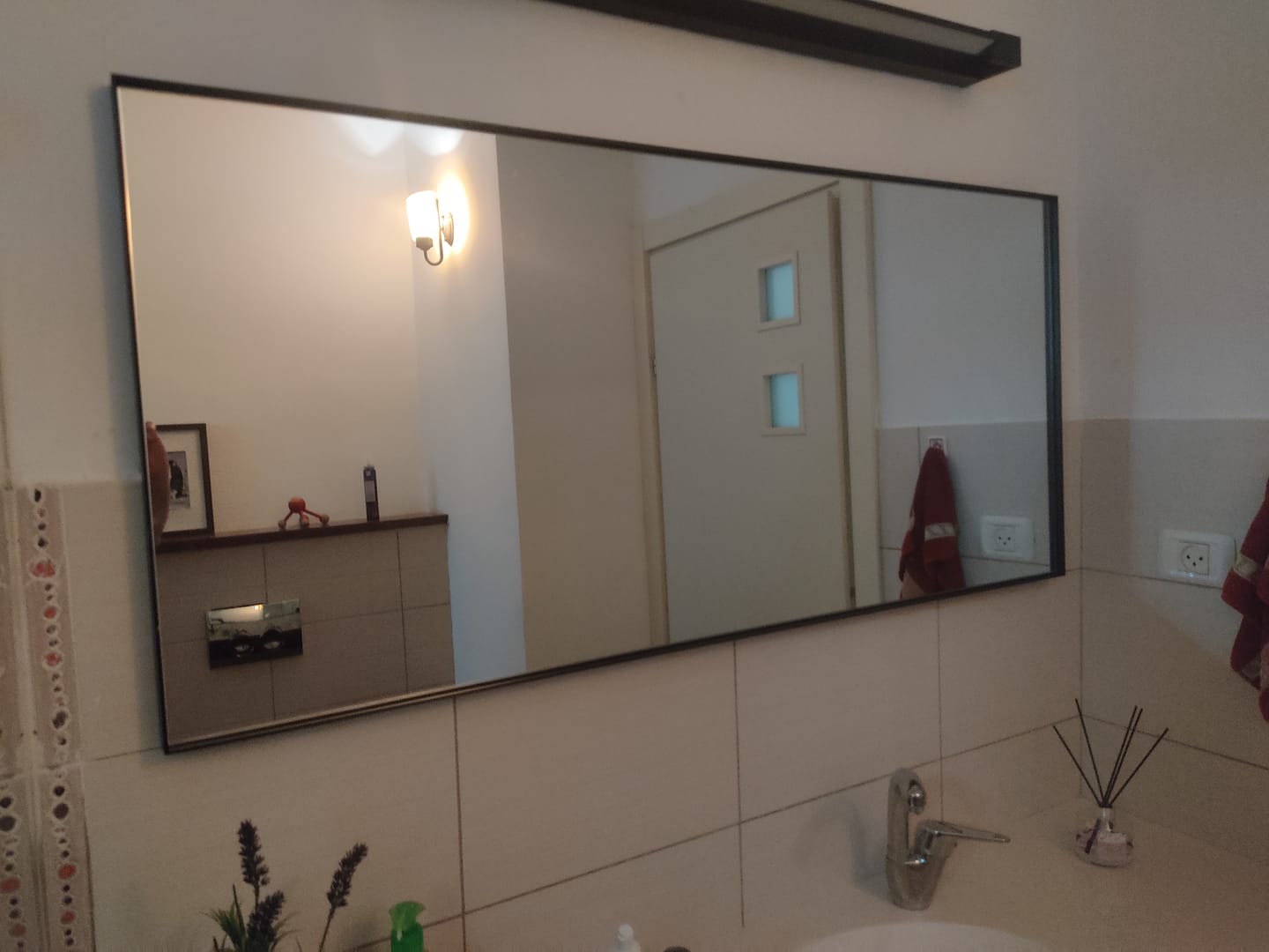 Customer photo review of מראה לפי מידה פינות ישרות