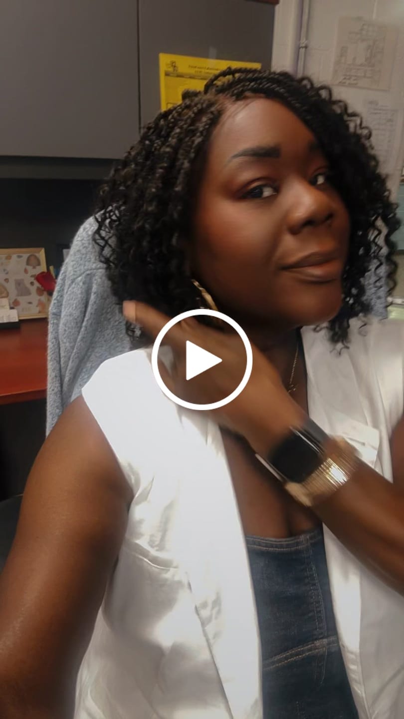 Customer video review of Lulu - Bora Bora Pre Bleached Swiss HD Full Lace Human Hair Curly Wave Boho Box Braided Wig
