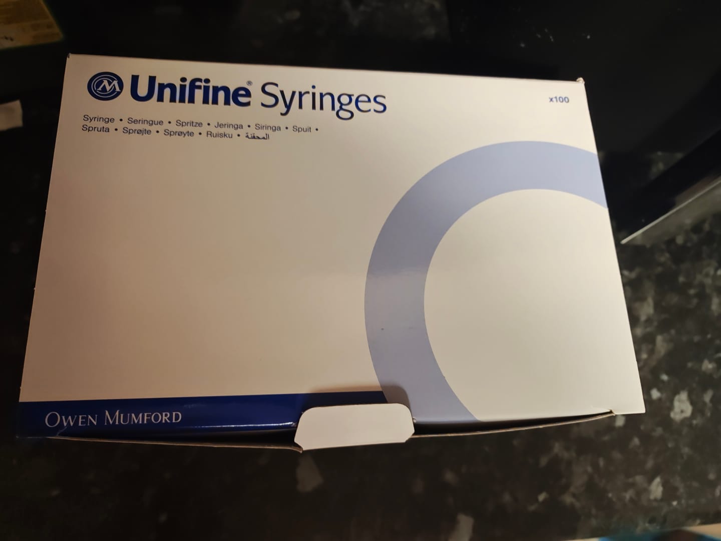 Customer photo review of Unifine Luer Slip Central Tip 2ml Syringes - Box of 100