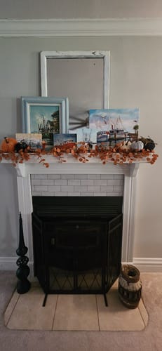 Customer photo review of Penny Leaf Garland | 6' | Burnt Orange