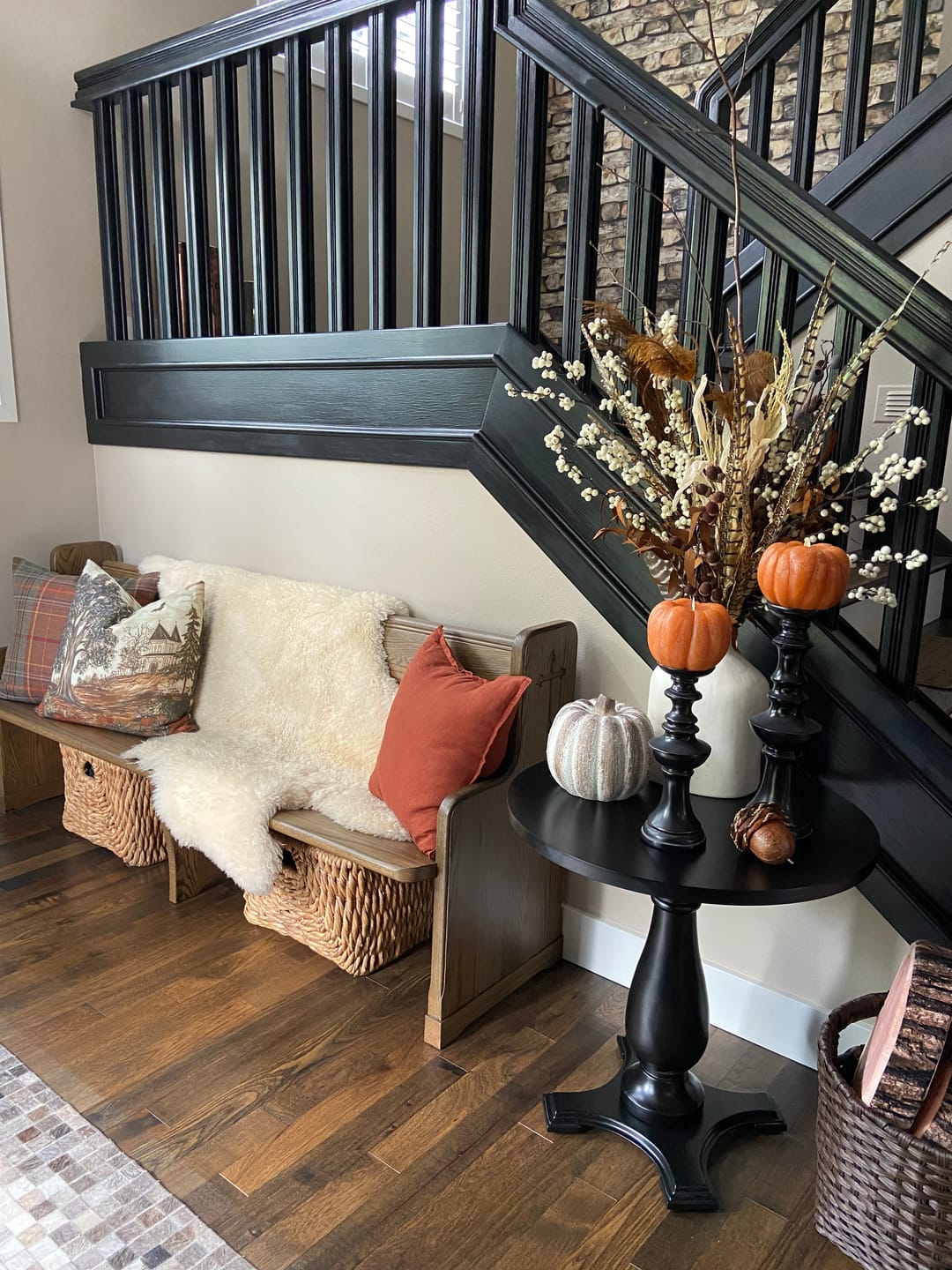 Customer photo review of Haunted Harvest in Linen - 18" | 22"